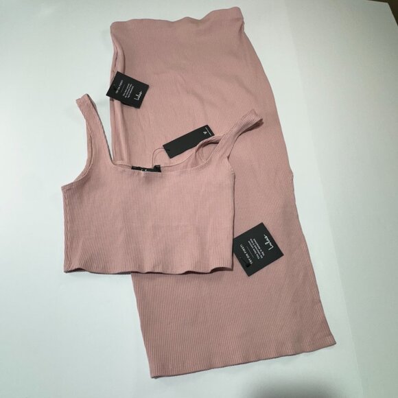 Lulu's Pink Ribbed Midi Dress - Picture 10 of 10
